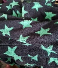 JAKO-O (JUNGEN)  BADEMANTEL  mit Kapuze + Gürtel Blau/türkis STERNE GR. 140/146