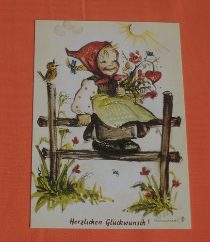Postkarten hummel mädchen - postkarten,