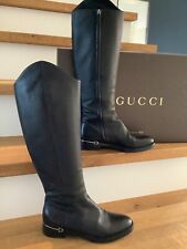 Gucci Stiefel Nappa Charlotte Leder, Gr. 37,5 Schwarz – Neuwertig