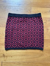 Strickrock Hüftschmeichler Rot Schwarz L Bonnie Doon