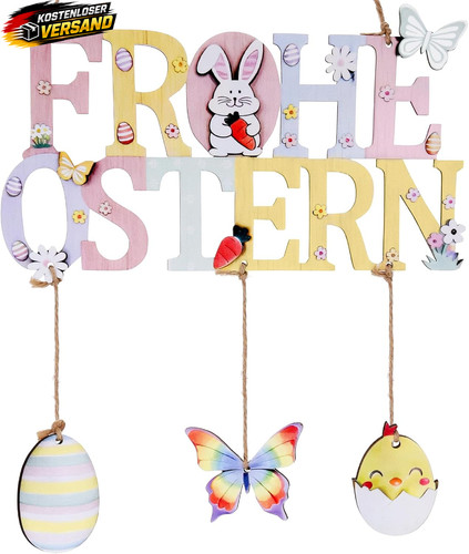 Holzschild ostern türdeko mit - holzschild,