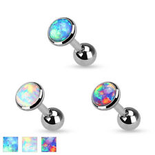 Tragus Ohrstecker Helix Cartilage Ohr Piercing Barbell Stab Syn. Opal Kristall 