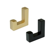 Kleiderhaken schwarz eckig Bolonia Design Garderobenhaken Wand-haken Mantelhaken