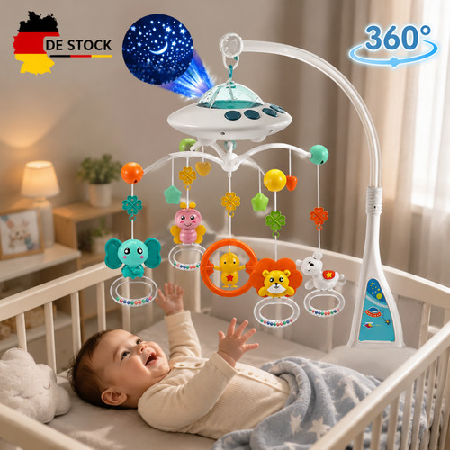 Babybett mobile mit licht und - mobile,