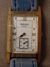 Gruen 15 Jewels Quartz Swiss Armbanduhr Erwachsene, Funktioniert
