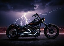 Motorrad Kunstdruck Biker