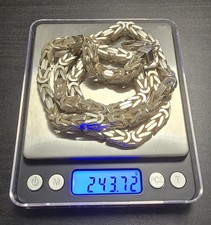 Königskette Vierkant 9 mm 70cm 925 Silber