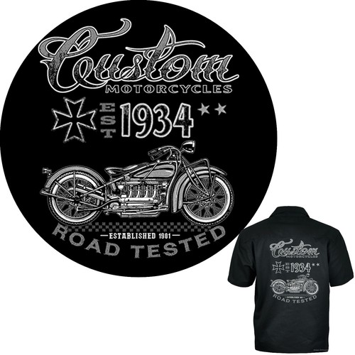 Oldtimer motorrad hemd worker - motorrad,