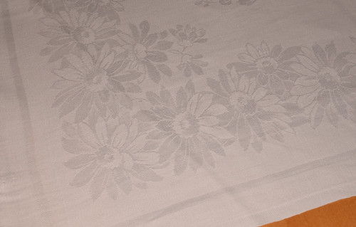 Altes leinen damast tischdecke - altes,