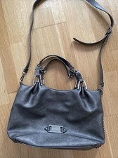 Café Noir Umhängetasche Grau glitzernd 36 x 26 x 11 cm