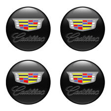4 x Logo Cadillac Aufkleber - Radkappen Felgen Epoxidhar Emblem Nabendeckel