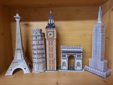 3D-Puzzle Eifelturm, Big Ben, Schiefer Turm, Triumphbogen, Empire State Building