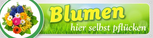 Werbebanner blumen plane - werbebanner,,