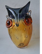 Murano Vase, Eulenform, 80er