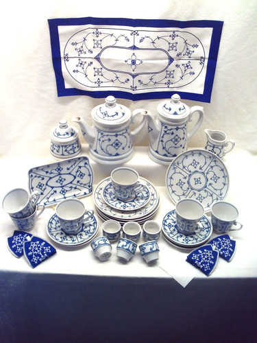 Kaffeeservice indisch blau - kaffeeservice,