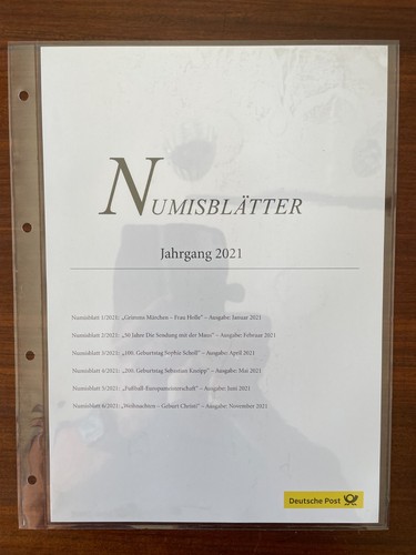 Numisblätter 2021 kompletter