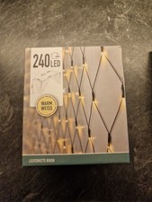 Balkongeländer-Lichtervorhang 240 LEDs 210x100x100cm Lichternetz Warmweiß Balkon