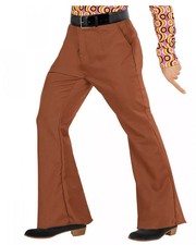Braune 70er Herren-Schlaghose