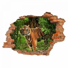 nikima 030 Wandtattoo Tiger im Dschungel - Loch in der Wand Kinderzimmer Junge