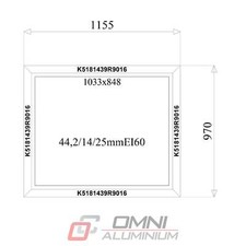 Brandschutz Fenster, F60 = Ei60, 1155mm x 970mm, EXTRA ANGEBOT!!!