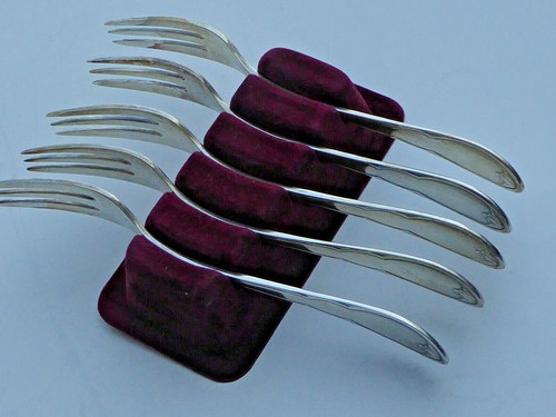 Antike kuchengabel silber - antike,