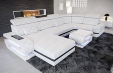 Leder Sofa Wohnlandschaft