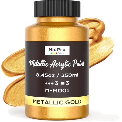 Acrylfarbe gold metallic 250ml - acrylfarbe,