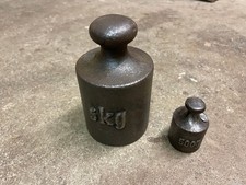 2 antike Eisengewichte 5 kg +