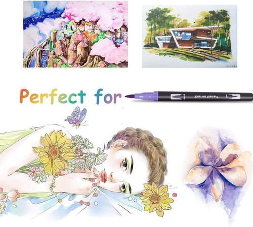 Dual tip brush pens - dual, filzstifte