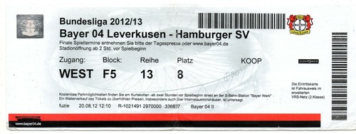 Ticket bayer leverkusen - ticket, bl