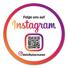 Social Media Aufkleber mit QR