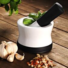 Kesper 71520 | Mörser mit Stößel aus Porzelan weiß  Ø 11 x H 7,5 cm