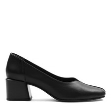 Damen Leder Pumps Schwarz