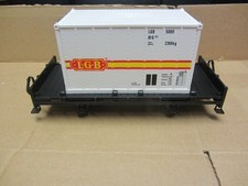 LGB Containerwagen 2 Achsig mit Weißem LGB Container aus Innenanlage