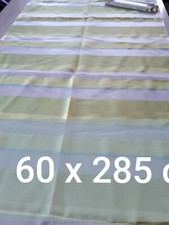 2 Tlg.Schiebegardinen SET 60x 285,durchsichtig,gestreift,leichte gelb-grün