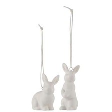 2er Set Hasen Anhänger Deko
