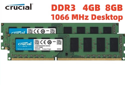 Crucial 4gb 8gb ddr3 1066 - crucial, mhz