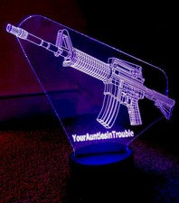 Gun 3D Illusion Smart APP Steuerung 3D Illusion Nachtlicht Bluetooth, Musik