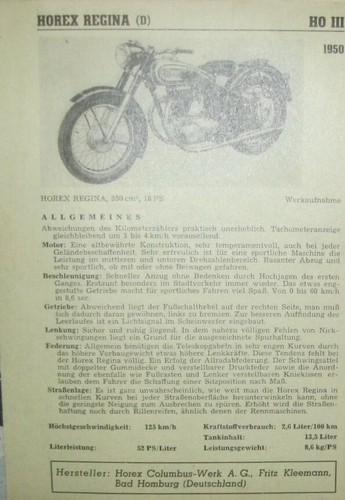 Horex regina 1950 - regina,