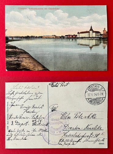 Küstrin neumark 1914 blick - ak,