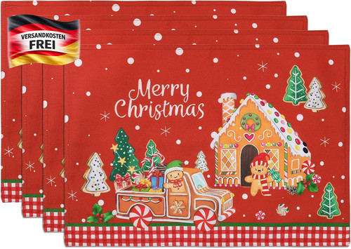Weihnachten platzset 4er set - weihnachten,