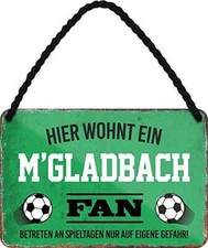 Blechschild fußball hier - blechschild,