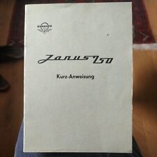 9.9 Zündapp Jauns 250 Kurz Anweisung original  Betriebsanleitung Kleinwagen 2T