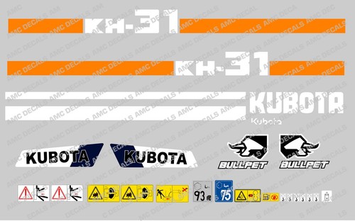 Kubota kh31 mini aufkleber - kubota,