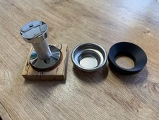 La Marzocco Doppeltamper 41 / 58, Sieb 41 mm, 41 mm Trichter, Tamperablage Buche