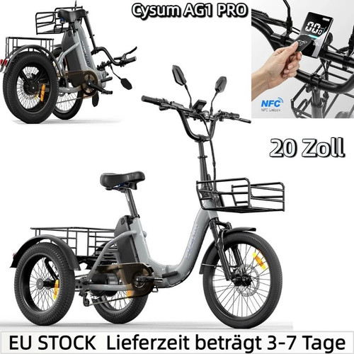 Cysum bike dreirad für - e-bike,