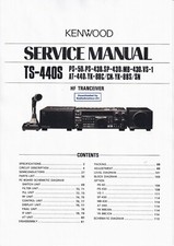 Service Manual-Anleitung für Kenwood TS-440 S,PS-50,PS-430,SP-430,AT-440,YK-88 