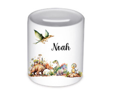 Personalisierte Dino-Spardose – Abenteuerliche Dinosaurierwelt mit Namen