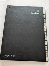 Pultordner Pagna 24121-04 DIN A4 Jan-Dez 12 Fächer Hartpappe Schwarz