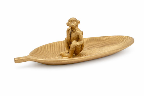 Goldene dekoschale schimpanse - dekoschale,